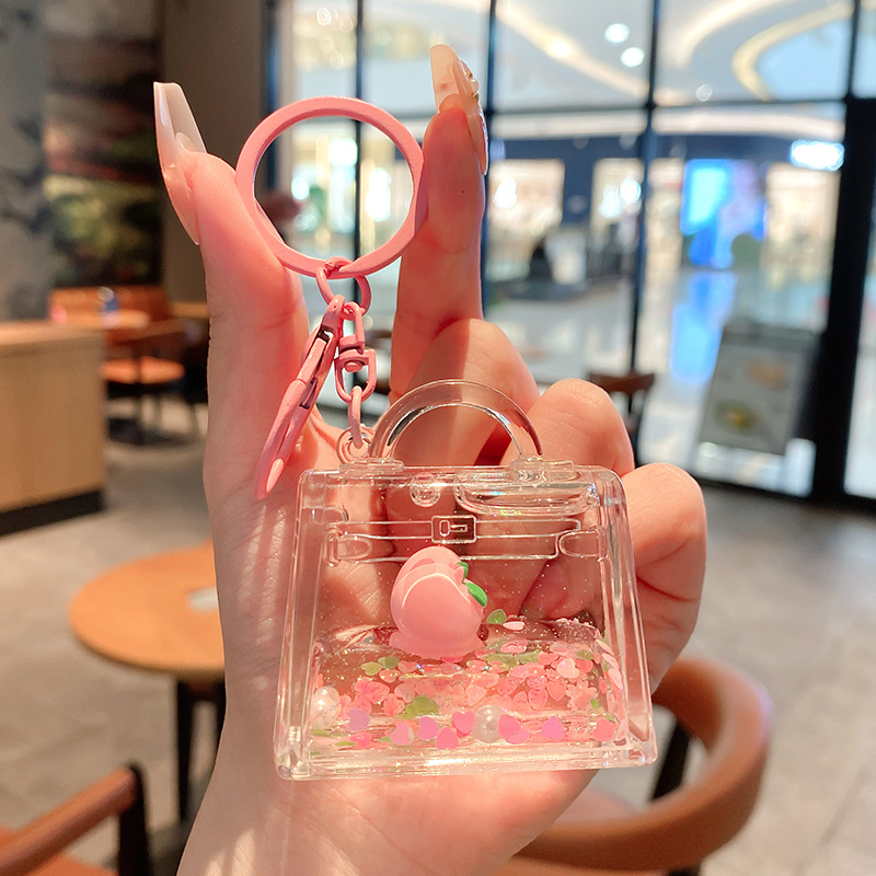 Cartoon Dream Bear Girl Keychain leche rosa muñeca adorable bolso de pareja colgante pequeño regalo al por mayor