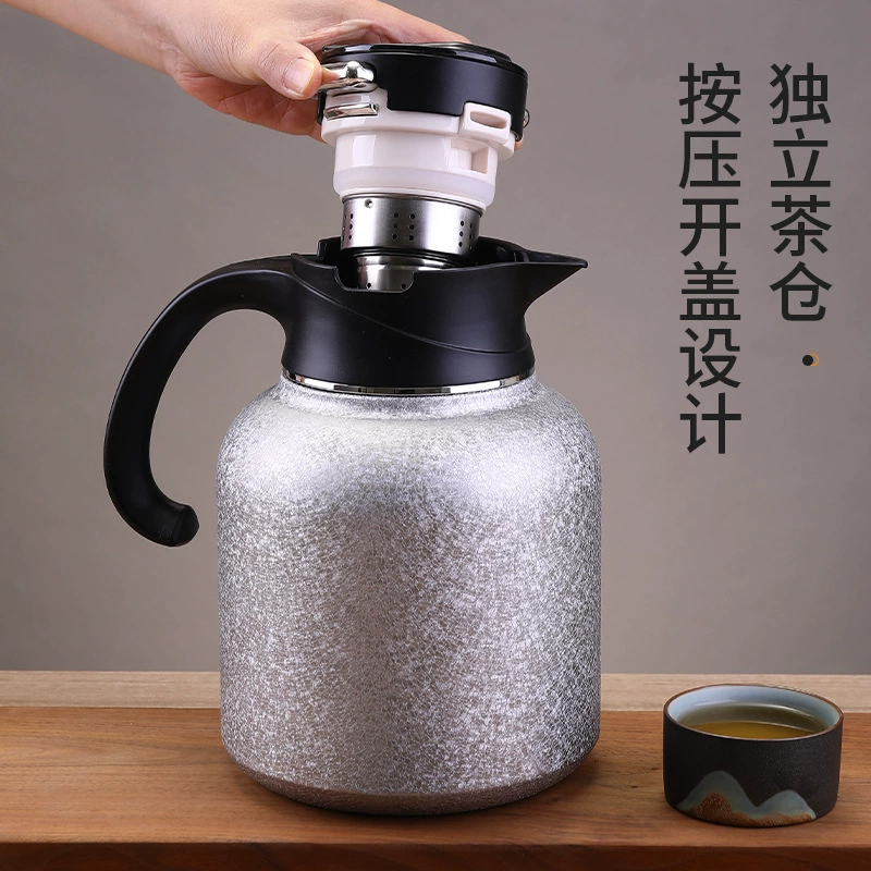 Smart capacious teapot stainless steel, pen