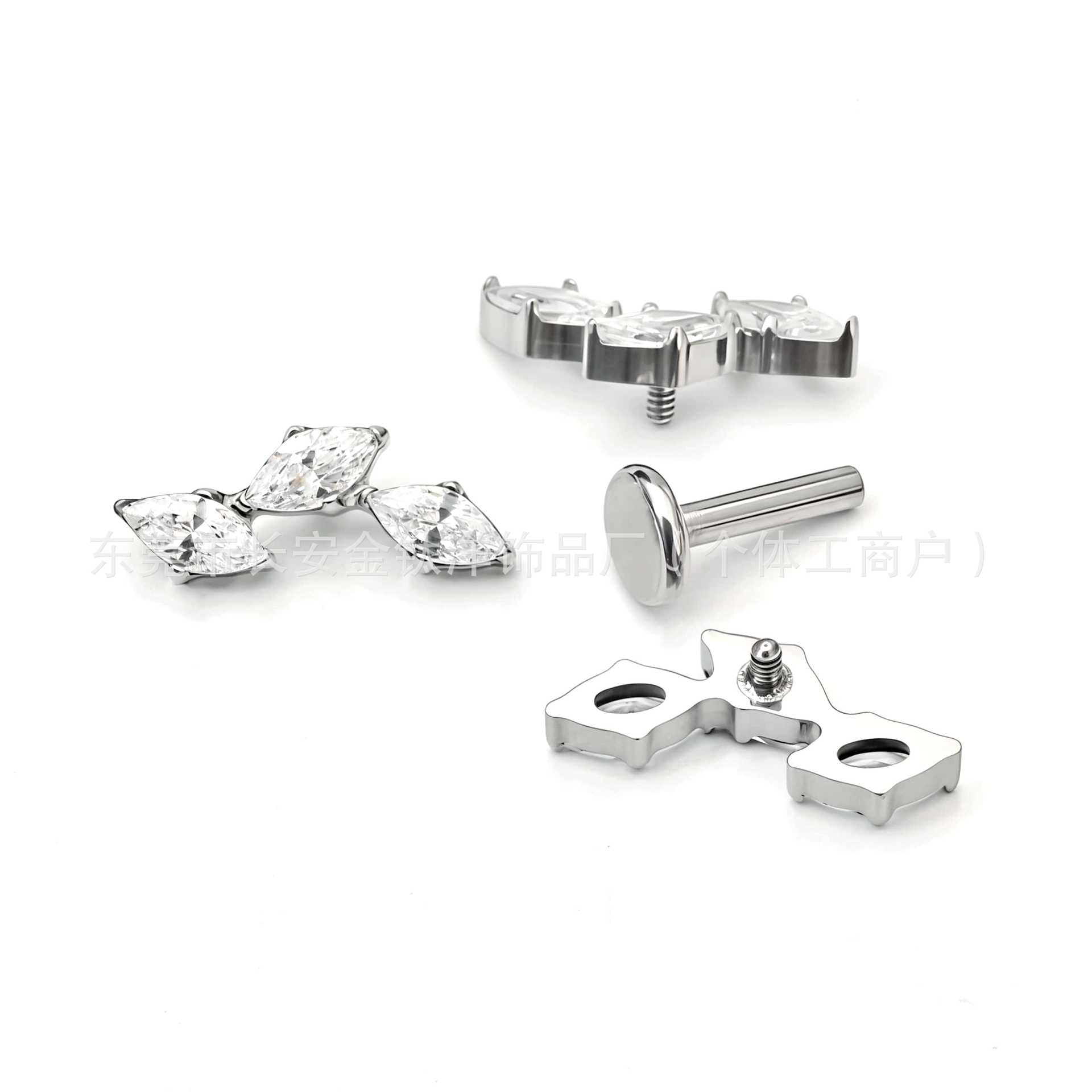 Pointed titanium steel lip stud product view