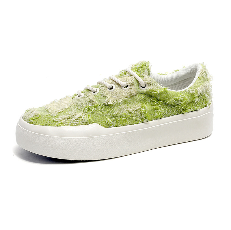 Couple Shoes High Quality Vulcanized Rag Canvas Shoes 2024 Spring New Arrival Fashion Retro Thick Soled Men's Shoes Wholesale_voghion.com