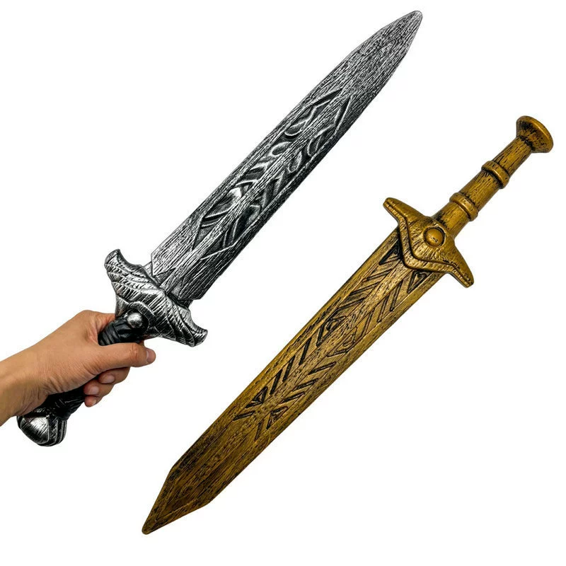 Retro plastic sword with accessories, style, cosplay