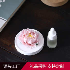 陶瓷手捏牡丹花瓷花香薰礼盒高级感扩香石卧室房间香氛小摆件