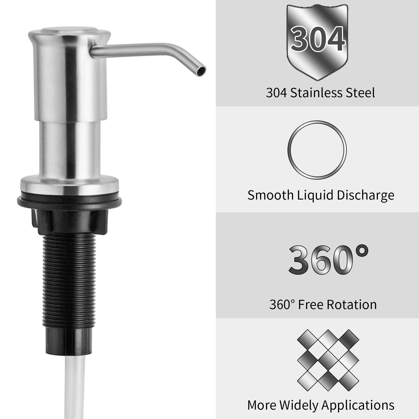 龙安 F52 Sinking Sinks with stainless steel soaprifier Simple with kitchen dishwasher pressurizer bottle
