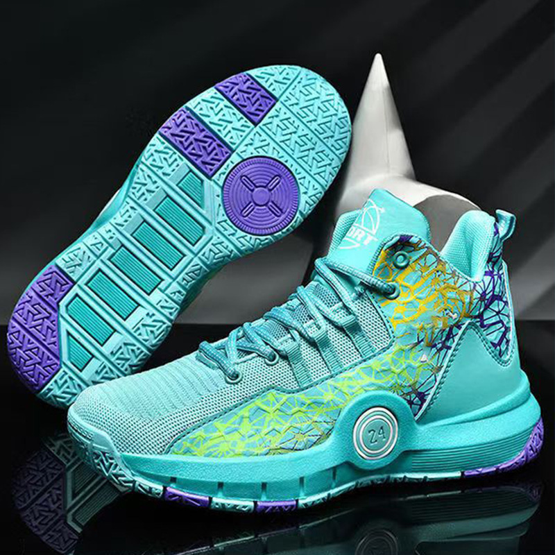 Basketball Shoes for Men, New Cross-Border Models, Men's Sports Shoes, Comfortable and Breathable Fly-Knit Thick-Soled Running Shoes, Men's Training Shoes Wholesale