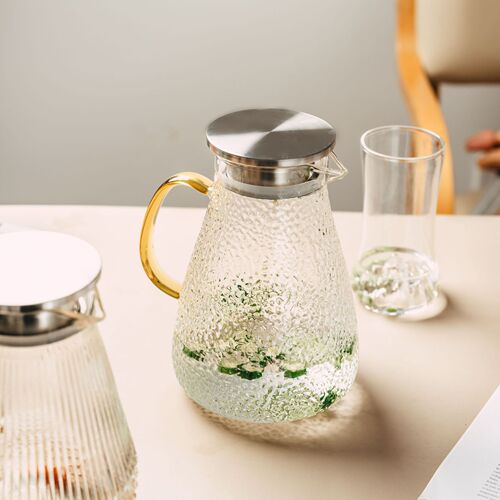 Heat-resistant teapot glass hammered kettle single pot household tea making high temperature resistant scented tea tea set filter teapot
