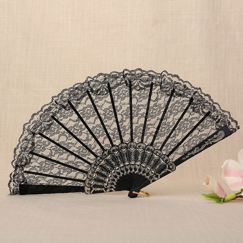 【T001】레이스 부채