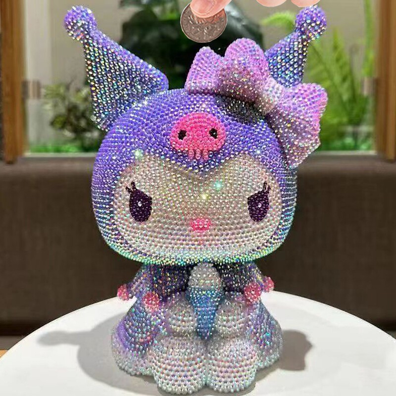 Cross-border Explosions Sanrio diy Posted Diamond Piggy Bank Kulomi Decorative Ornaments Manual Posted Diamond Vinyl Savings Bank Cross-border Explosions Sanrio diy Posted Diamond Piggy Bank Kulomi Decorative Ornaments Manual Posted Diamond Vinyl Savings Bank