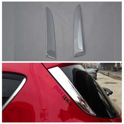 17 Ford Kuga Car Window Exterior Decoration Modification Suitable for Ford Kuga Roof Front and Rear Light Covers, Door Handles, Rearview Mirror Rain Guards (Şüşə kənarı xromları/moldingləri) - electroplating-tailgate-side-wind-wing2m