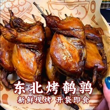 【热卖】5只/11只果木炭烧鹌鹑烤鹌鹑东北特色碳烧鹌鹑顺丰