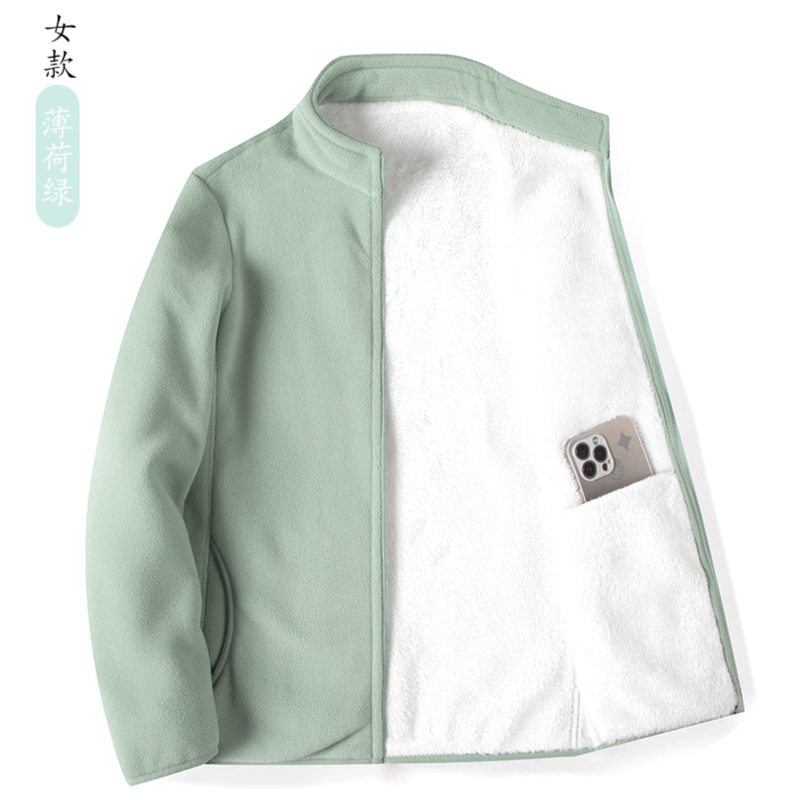 Jacquero de terciopelo de mujer invierno y otoño más terciopelo grueso de doble cara abrigo de terciopelo de terciopelo al por mayor