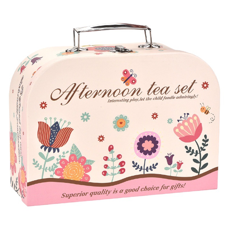 2024 Amazon transfronteriza nueva casa de juego de niñas por la tarde té juego de té caja de regalo traje de cocina de simulación