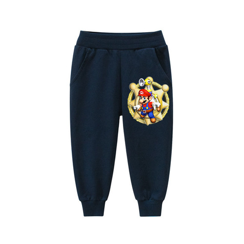 Mario Super Mario Children's Leisure Sports Pants Children's Cartoon Sports Pants Boys Leisure Pants