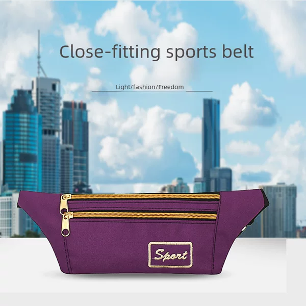 Casual Waist Bag with Print for Men and Women, Outdoor Crossbody Bag, Running Sports Embroidered Waist Bag, Waterproof Bag for Leisure Travel