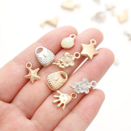 CCB吊坠海洋生物小花五角星贝壳蝴蝶爱心塑料珠子diy手工材料批发