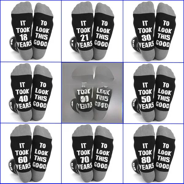 cotton high socks knitted casual socks sole personality letter pattern fun gift socks