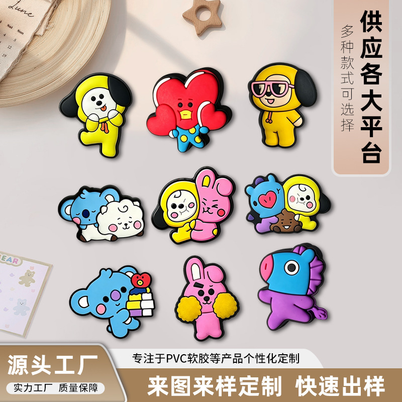 Source factory pvc soft rubber shoe flower clogs accessories shoe buckles diy decorative buckles clothing box packaging decoration wholesale
