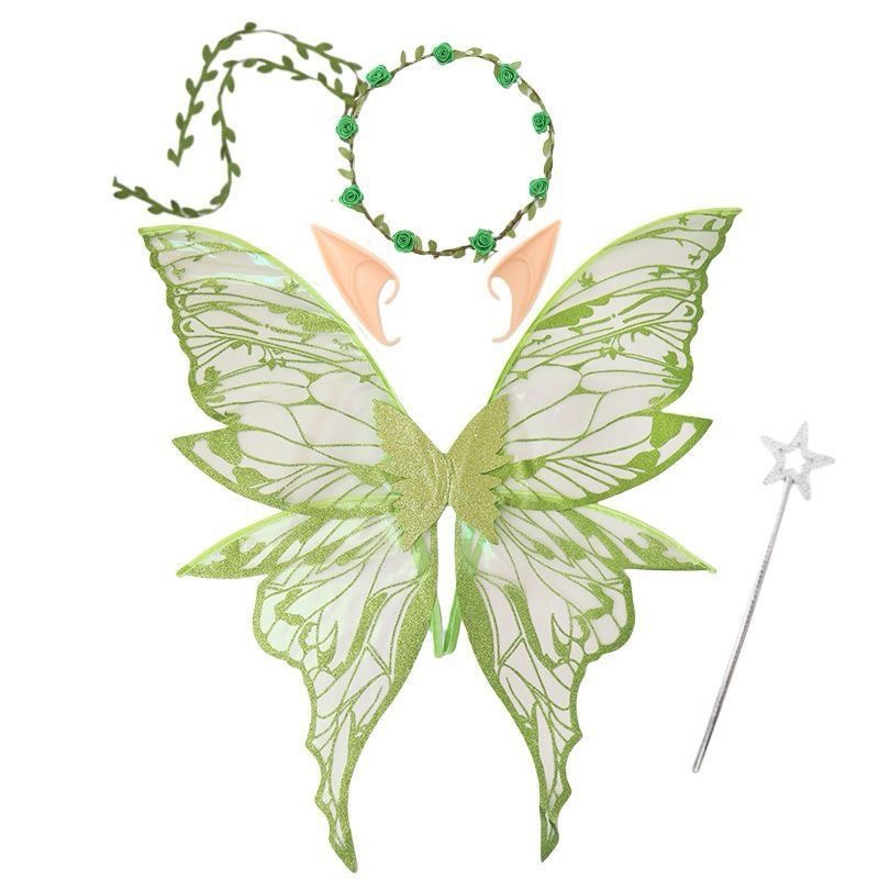 Cross-Border Hot-Selling Halloween New Large Gold Foil Butterfly Fairy Wings Performance Props Cross-Border Hot-Selling Halloween New Large Gold Foil Butterfly Fairy Wings Performance Props