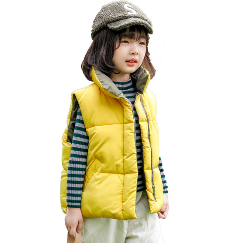 2024 ropa para niños nueva ropa para niños bebés niños y niñas Chaleco de cuello de pie ropa exterior para niños chaleco cálido Chaleco de algodón para niños