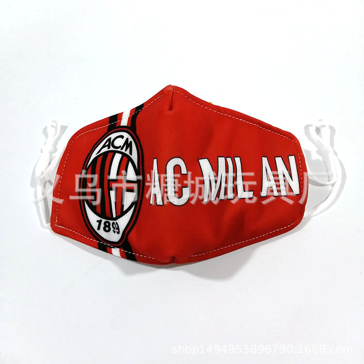 Equipo de fútbol de la UEFA máscara personalizada impresa a prueba de polvo máscara de filtro ventiladores protector solar transpirable cubierta protectora transfronteriza