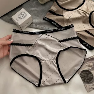 【丝韵星纱】法式缎面蕾丝内裤女生新款性感纯欲蝴蝶结网纱三角裤