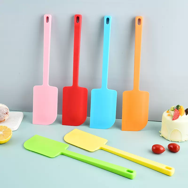 一体式硅胶刮刀蛋糕奶油超大红色铲刀黄油刀抹平搅拌烘焙工具批发