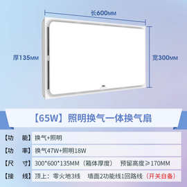 雷士照明集成吊顶换气扇厨房卫生间冷霸嵌入吹风扇空调冷风机浴室