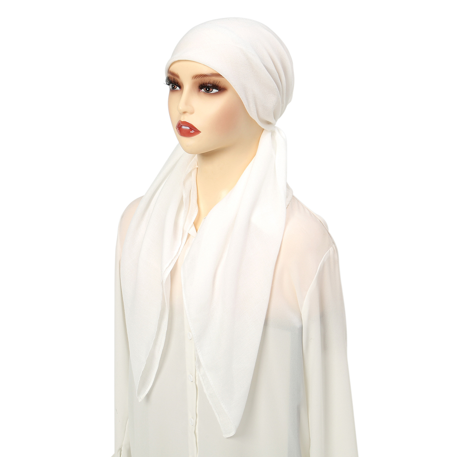 95g Weight Hijab Hats Type Daily, Street Occasion Polyester Material Solid Color Pattern All Seasons Season Women's Gender Classic Style Style Eaveless Rim Women's Classic Style Solid Color Polyester Hijab 无