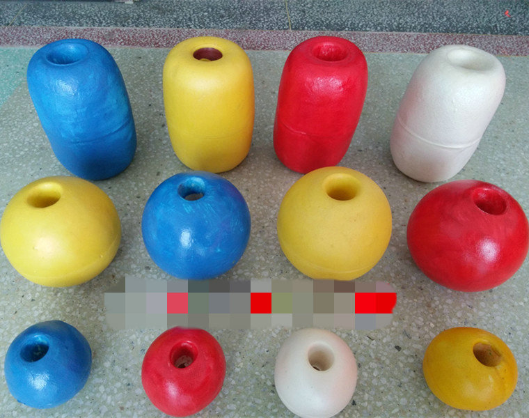 ABS浮球浮漂浮标航道警示标志直径20cm穿心双耳深水浮球