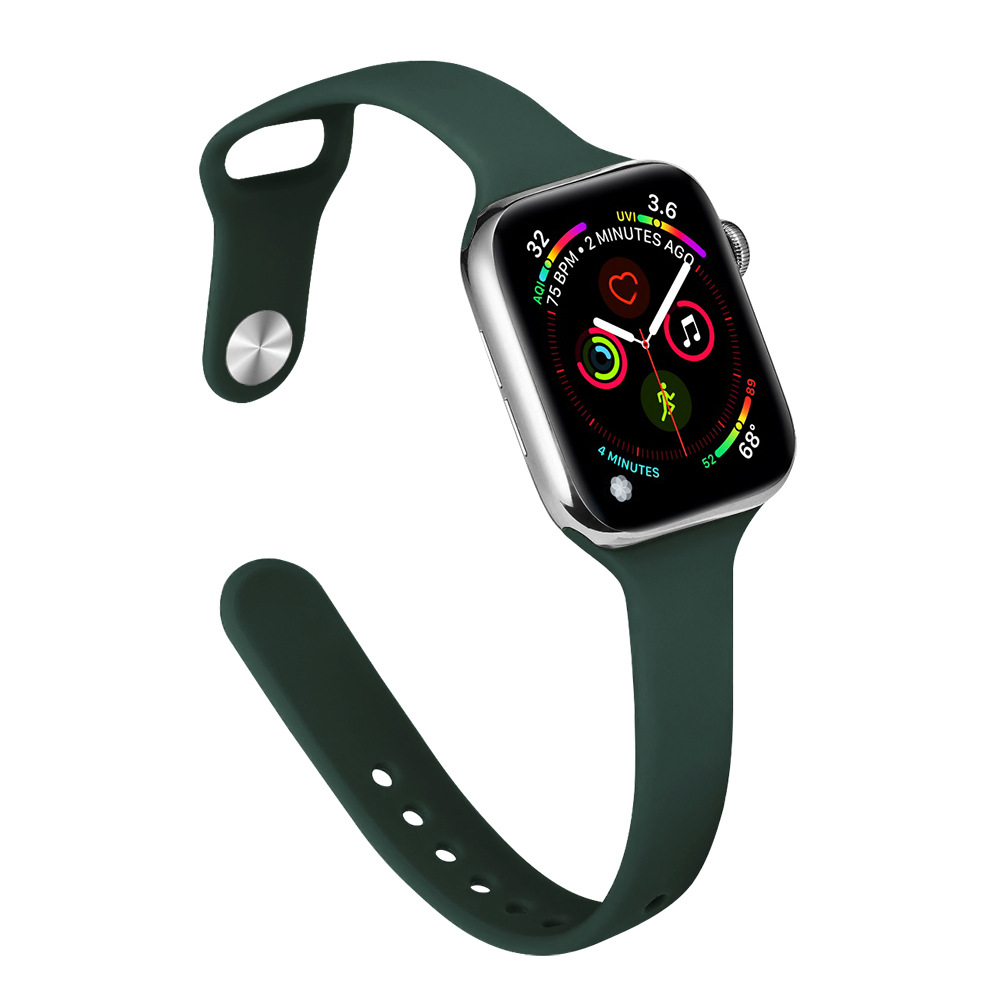 Aplicable Apple Watch correa Applewatch8SE7654 cintura pequeña correa de silicona delgada moda deportiva