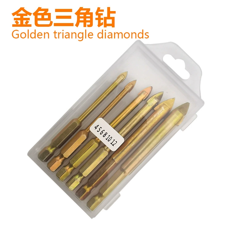 Трансграничная плитка сверло сплав треугольник сверло отверстие шестиугольная ручка мраморная деревообрабатывающая керамическая кирпичная стена пробка