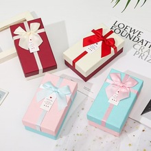 小号长方形蝴蝶结礼盒口红包装礼品盒喜糖盒钥匙扣生日天地盖礼盒
