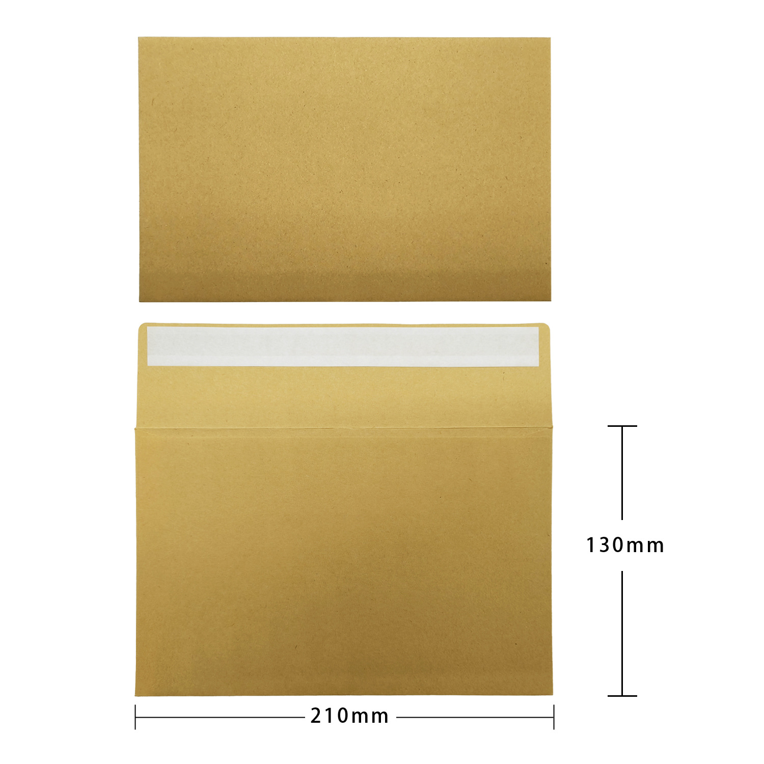 21x13cm 140g papel kraft con cinta adhesiva de doble cara