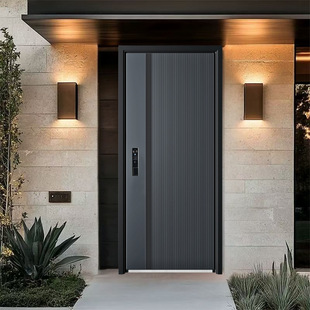 Anti-Theft Entrance Door, Finely Carved Imitation Cast Aluminum Door, Mother-In-Law Door, House Entrance Door, Cross-Level Entry Door, Single Door