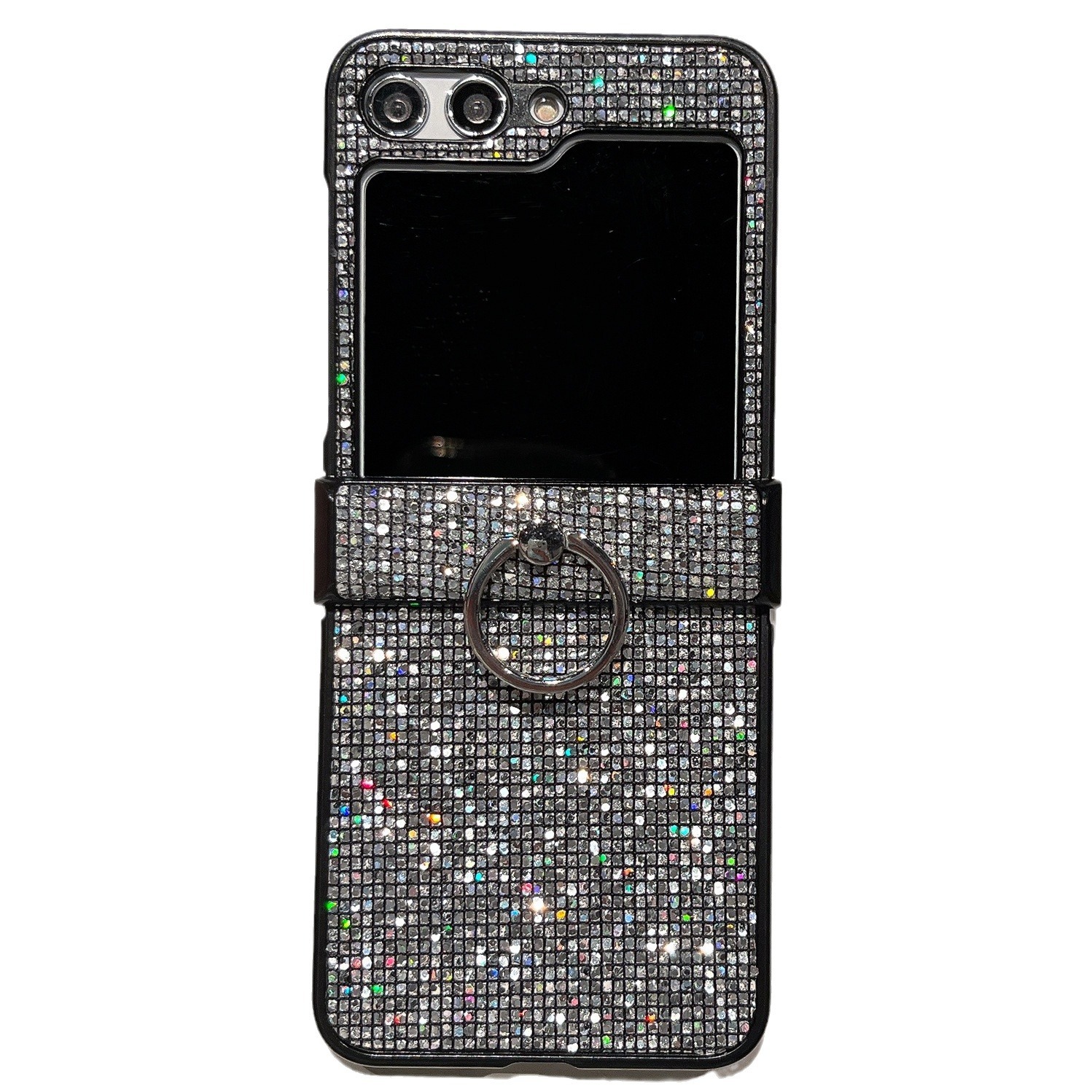 Pantalla plegable de polvo flash para comercio exterior aplicable Samsung zFlip6 / 5 / 4 brazalete de brazalete, caso de teléfono móvil de marca europea y americana a prueba de caídas
