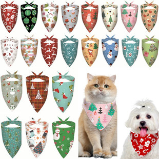 Amazon Halloween Dog Saliva Scarf Holiday Thanksgiving Pet Triangle Scarf Christmas Pet Scarf Tie Dye