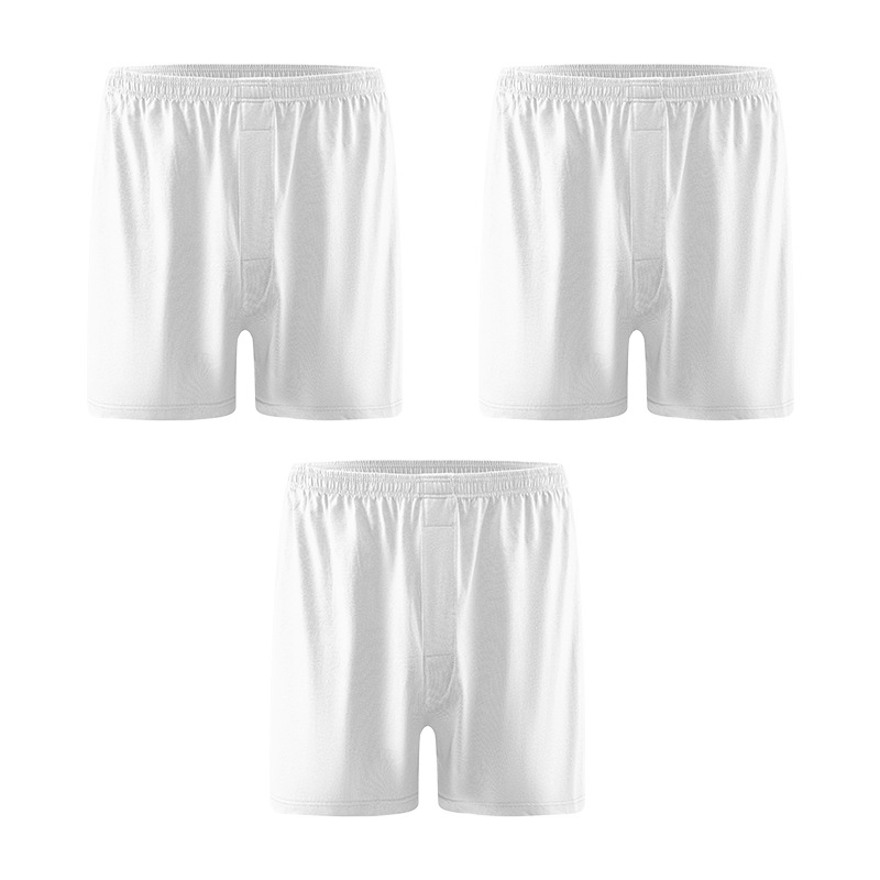 Calzoncillos bóxer deportivos para hombre con botones frontales, ropa interior holgada, calzoncillos de algodón puro de talla grande con entrepierna abierta, calzoncillos bóxer de cuatro esquinas.