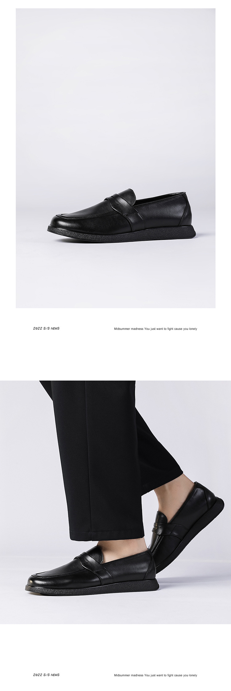 New square head leather shoes men's business soft bottom breathable casual shoes_vogvips.com