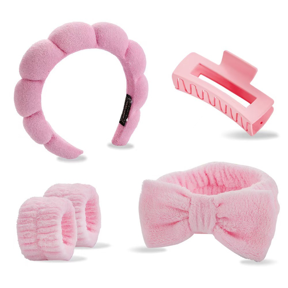 Diadema esponjosa de toalla estilo twist coreano para mujer, de alta gama, para elevar la coronilla, ideal para maquillaje, spa o lavado de cara. image 43