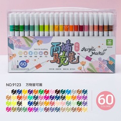 The Great Product Creative 9123 Soft-Tip Acrylic Markers Set, Soft-Tip Children's Acrylic Pens, Washable Non-Leaking Brushes