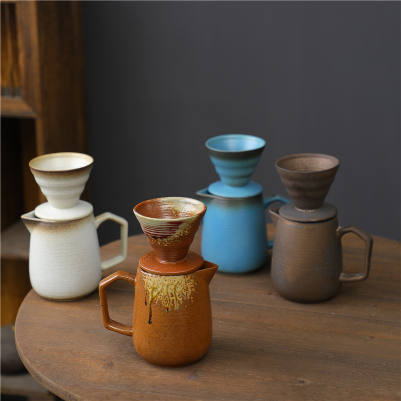 Ceramic Hand Coffee Pot suit V60 Coffee Filter Ceramic Filter Cup Coffee Pot Cross-border Hot Selling Sharing Pot Ceramic Hand Coffee Pot suit V60 Coffee Filter Ceramic Filter Cup Coffee Pot Cross-border Hot Selling Sharing Pot