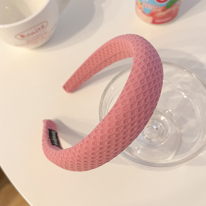 女性用のカラフルな高頭蓋スポンジヘッドバンド、多用途のヘアピンヘッドバンド、高級洗顔ヘアバンド、夏用ヘッドバンド|undefined