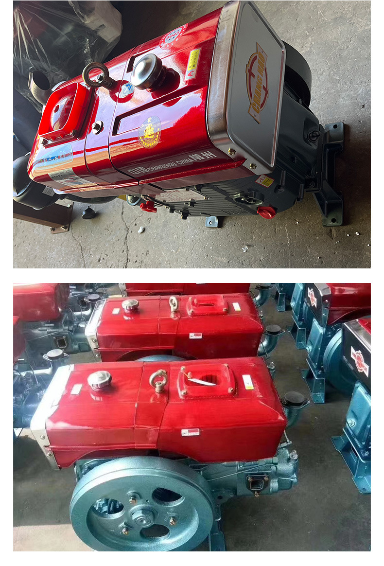 Diesel Machine Tractor Head, Thickeneded Muffler, Not Easy to Break, Aluminum Water Tank, Good Heat Dissipation, Two Types of Electric Hand Starter
