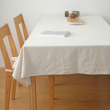 棉麻桌布純色北歐風加厚素色老粗布背景布茶幾桌墊戶外餐墊批發
