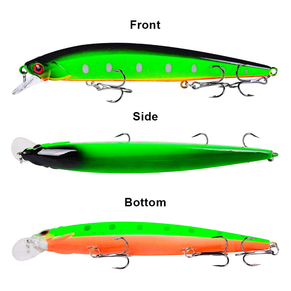 Sinking Minnow Fishing Lures  Shallow Diving Fresh Water Bass Swimbait Tackle Gear