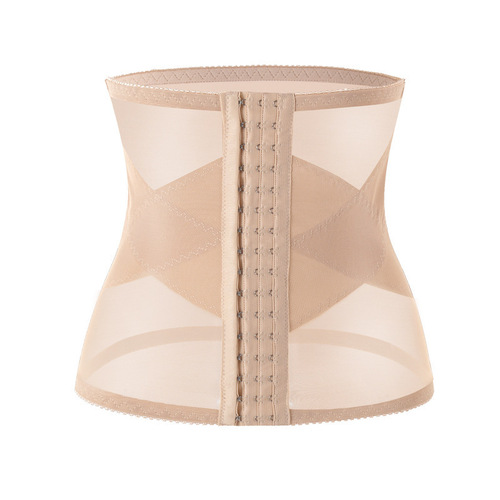 Cross-border thin mesh cross elastic 3-breasted restraint belt with close-fitting 3D three-dimensional shaping and beautiful back corset