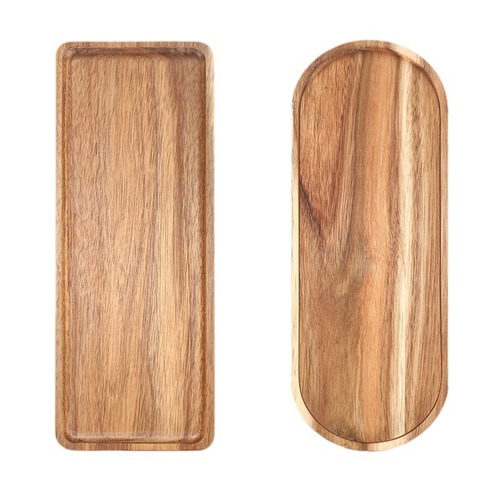 相思木托盘日式餐具托盘牛排披萨食品盘子长方形餐盘椭圆苶杯盘