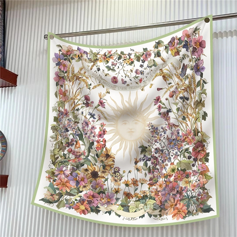 Waist-tied Large Square Scarf for Women French Style All-match Summer Sunscreen Silk Scarf Ins Seaside Beach Sunshade Travel Shawl Turban Waist-tied Large Square Scarf for Women French Style All-match Summer Sunscreen Silk Scarf Ins Seaside Beach Sunshade Travel Shawl Turban