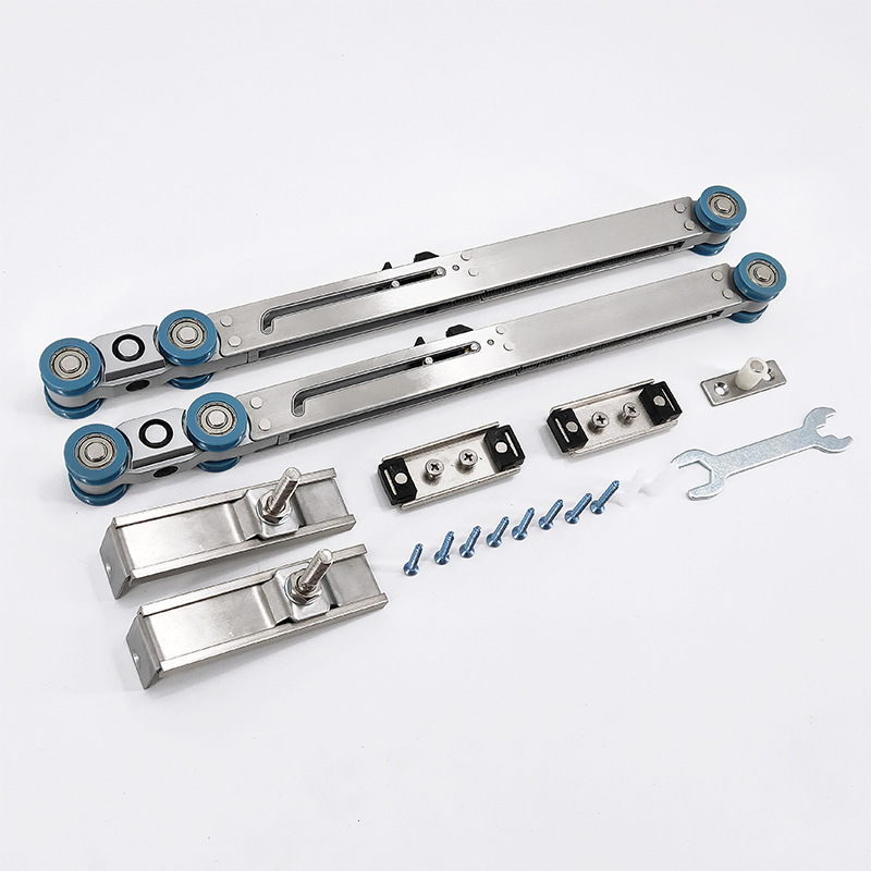 工厂100KG重型缓冲吊轮双向阻尼边框门双滑轮滚珠轻音滑轨滚轮