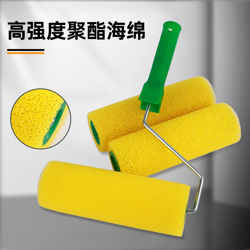 8 pulgadas cepillo de rodillo de dibujo recubrimiento elástico de dibujo de rodillo de dibujo de flor cepillo de rodillo de esponja cepillo de rodillo