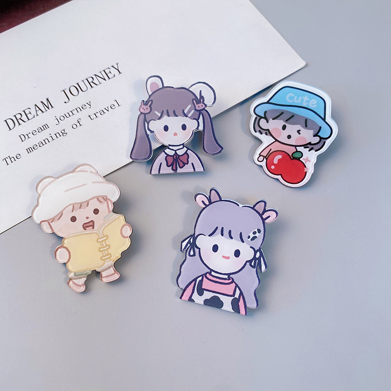 Cute Cartoon Arylic Brooches display picture 3